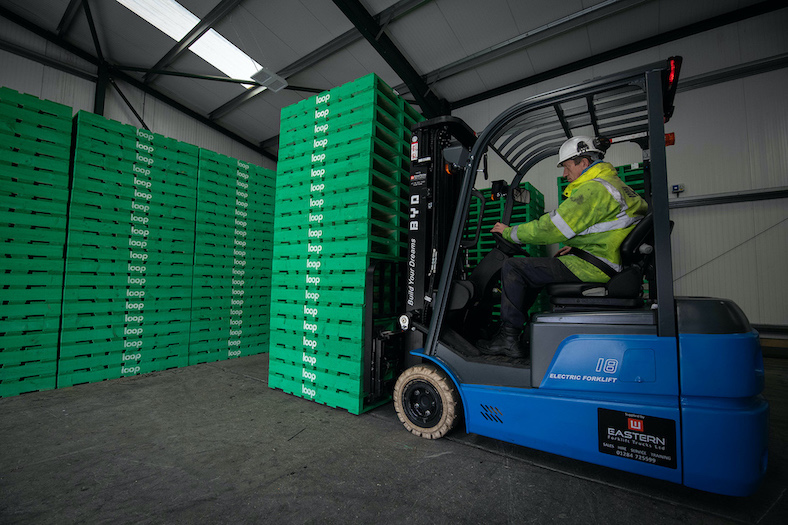 Green reusable pallets