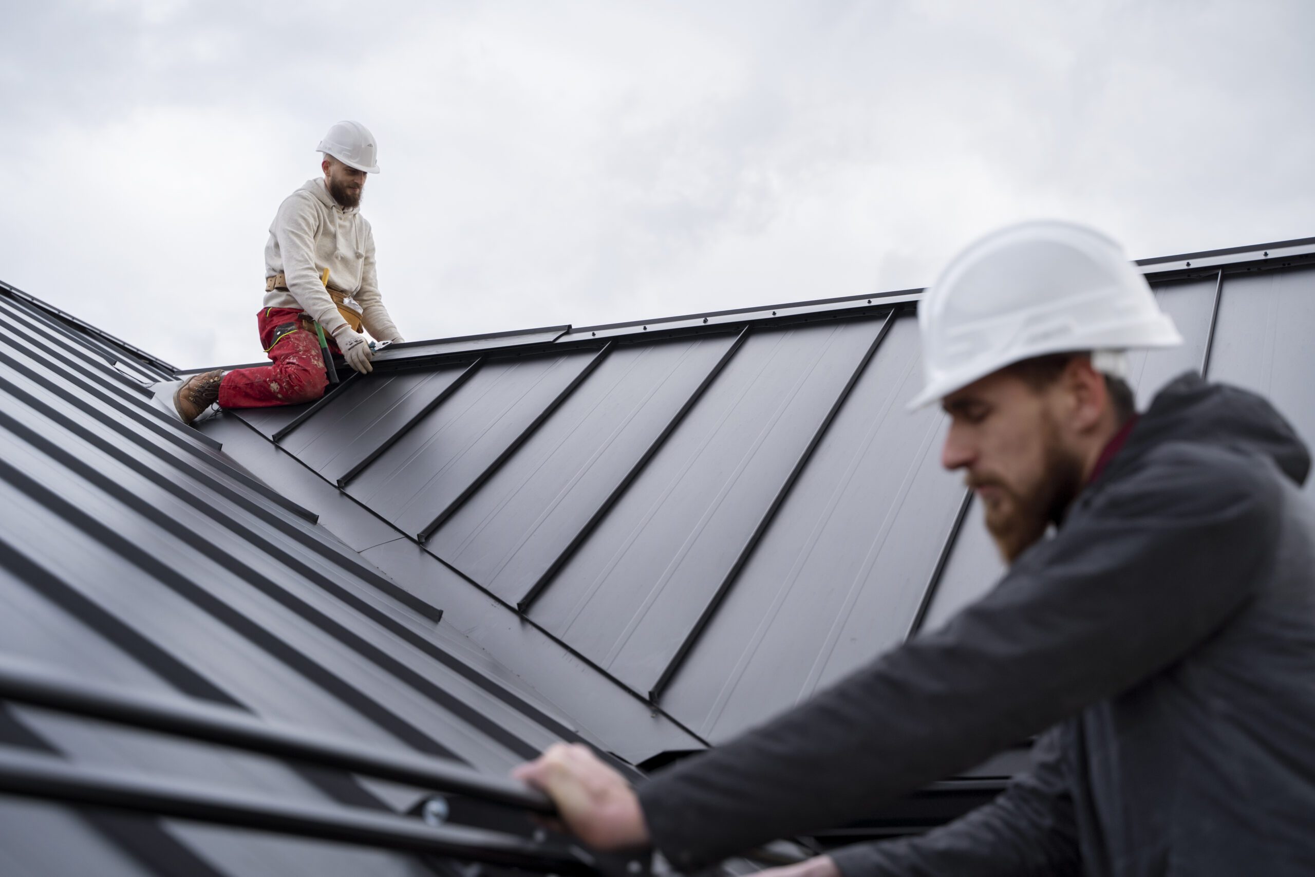 Roofing suppliers at work