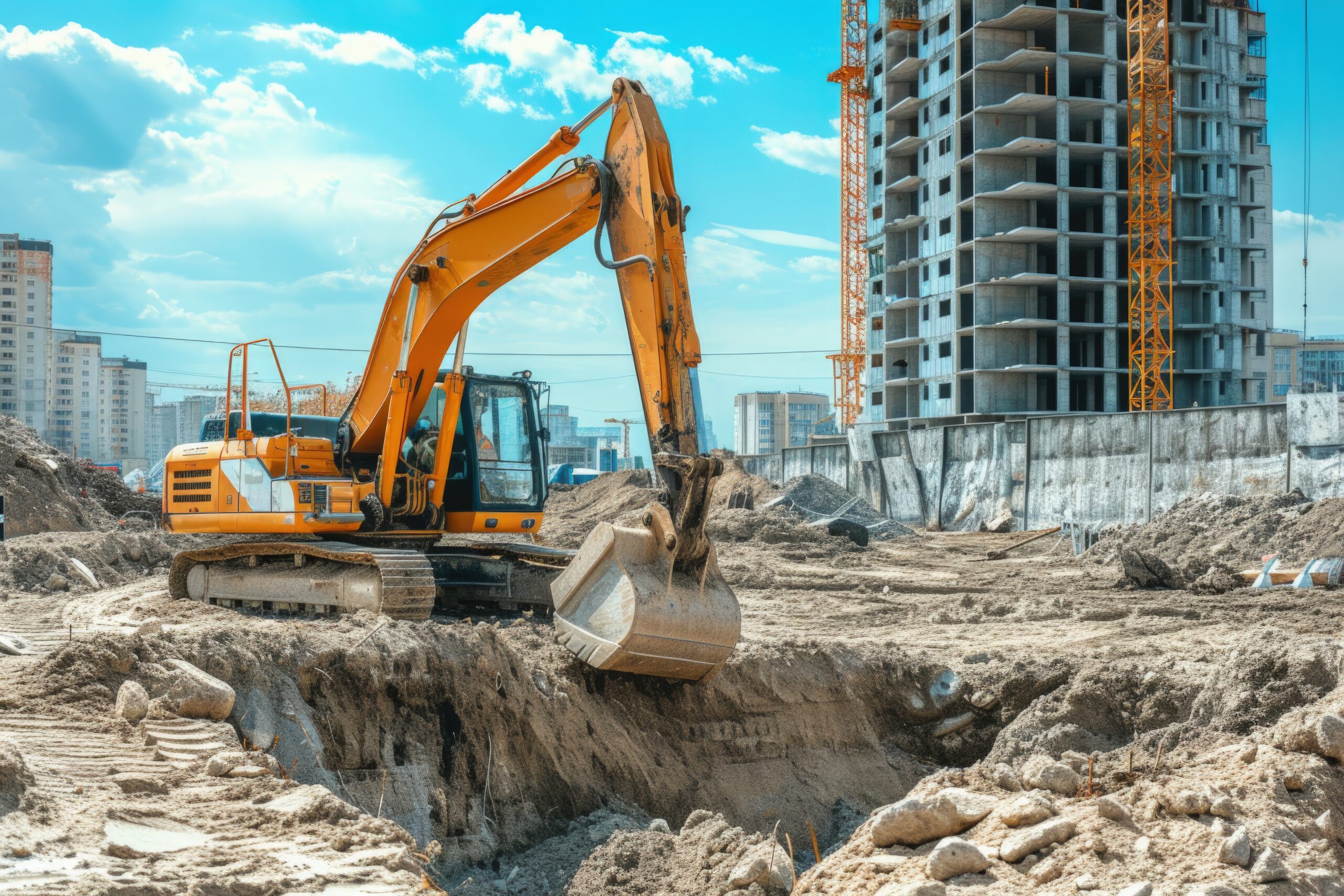 Housebuilding construction site