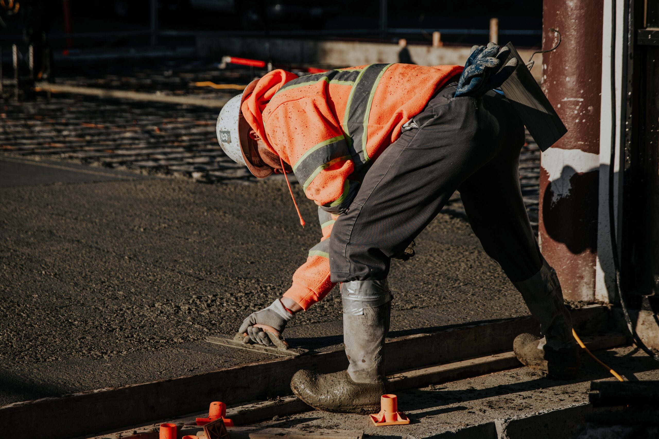 Workers on a construction site